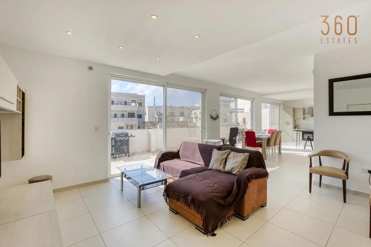Bbq Area, 2Br Penthouse With Large Spaces & Wifi By 360 Estates Gzira